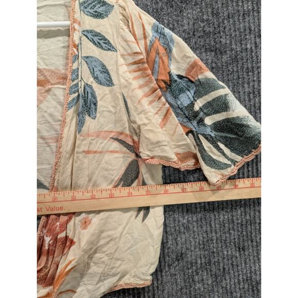 Z & L Women's Multicolor Short Sleebe 100% Viscose Made With Love Tie Top Size S - Picture 10 of 11